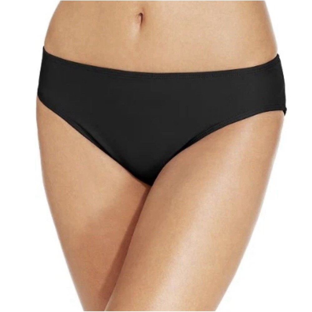 Island Escape La Palma Hipster Bikini Bottoms 760040 Black Size 8